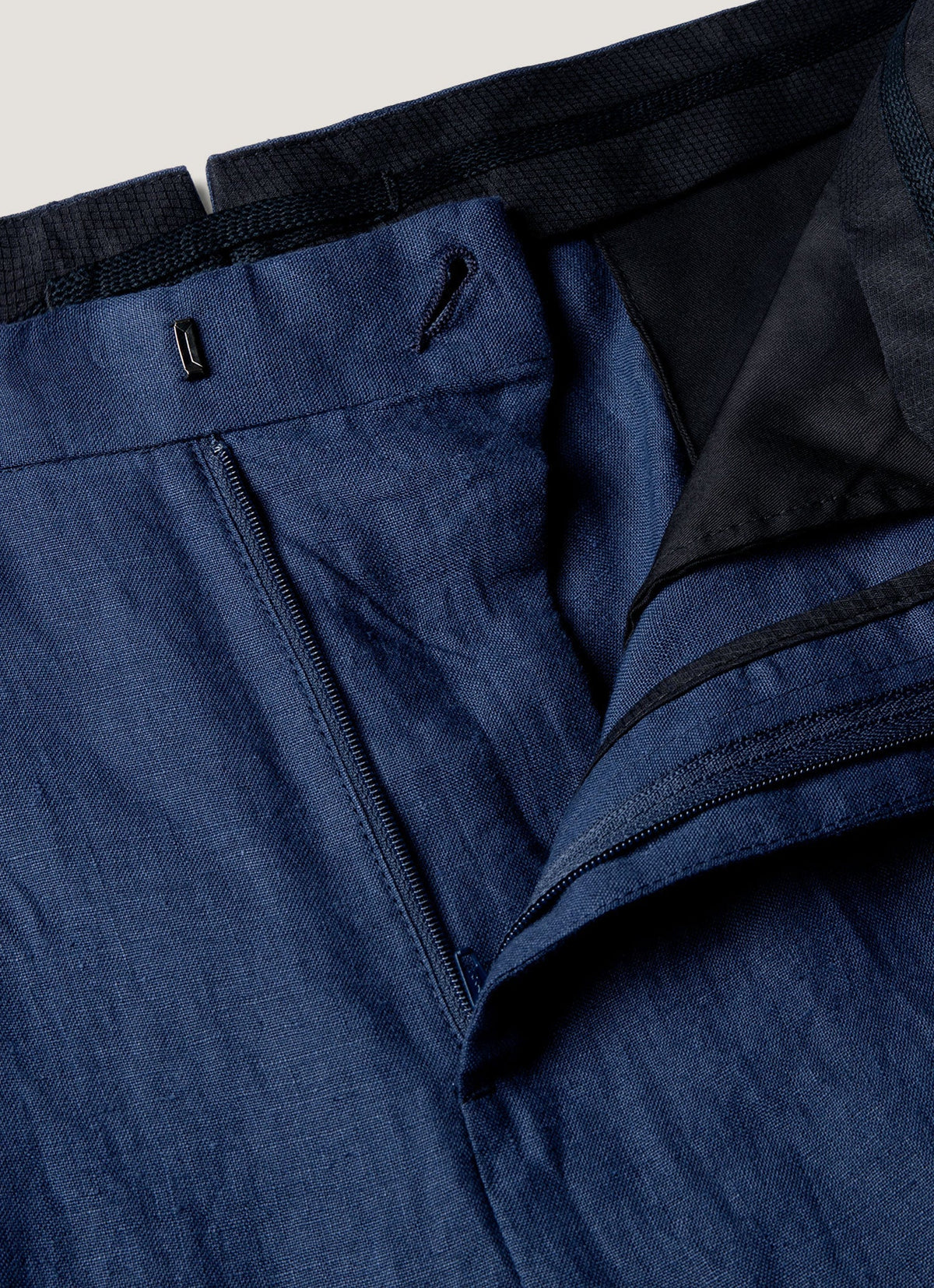 Mens Pleated Linen Trouser In Light Navy Mtrs3115 Buaf