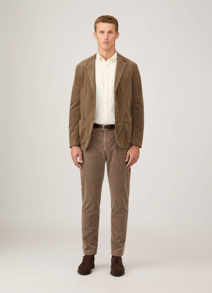 Mens Corduroy Trouser In Bark Mtrs3118 Brgc