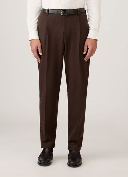 Mens Boiled Wool Trouser In Truffle Mtrs3121 Brgd