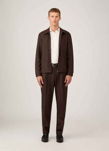 Mens Boiled Wool Trouser In Truffle Mtrs3121 Brgd