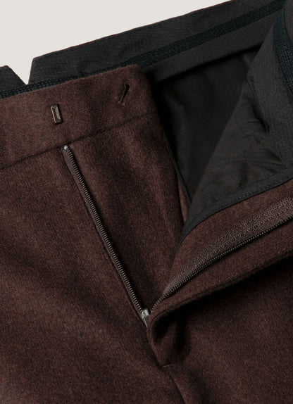 Mens Boiled Wool Trouser In Truffle Mtrs3121 Brgd