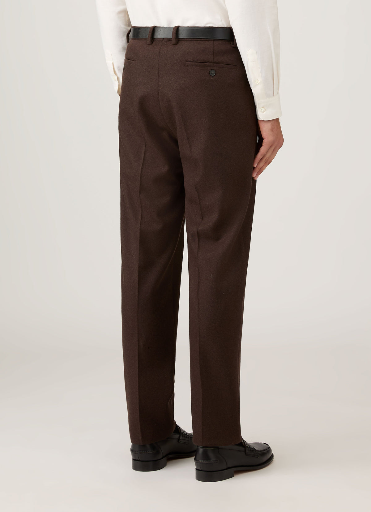Mens Boiled Wool Trouser In Truffle Mtrs3121 Brgd