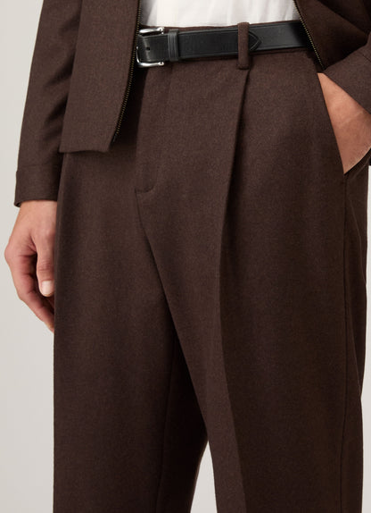 Mens Boiled Wool Trouser In Truffle Mtrs3121 Brgd