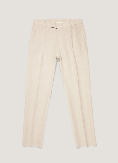 Mens Linen Trouser In Sand Mtrs3130 Brbd