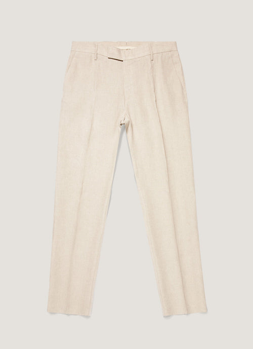 Mens Linen Trouser In Sand Mtrs3130 Brbd