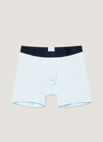 Mens Cotton Stretch Boxer Briefs In Light Blue Mtru4614 Bugz