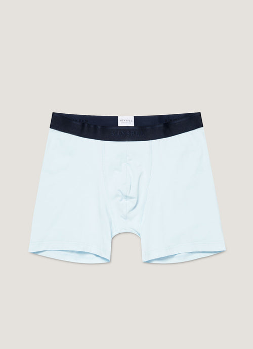 Mens Cotton Stretch Boxer Briefs In Light Blue Mtru4614 Bugz