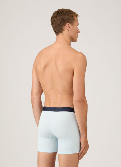 Mens Cotton Stretch Boxer Briefs In Light Blue Mtru4614 Bugz