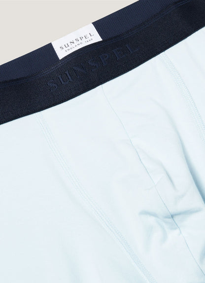 Mens Cotton Stretch Boxer Briefs In Light Blue Mtru4614 Bugz