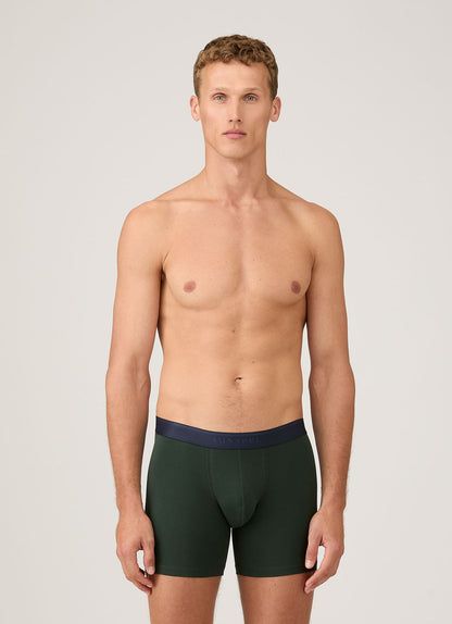 Mens Cotton Stretch Boxer Briefs In Seaweed Mtru4614 Gnfq