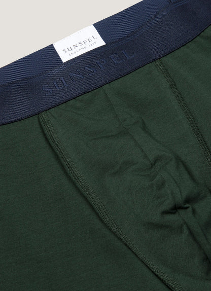Mens Cotton Stretch Boxer Briefs In Seaweed Mtru4614 Gnfq