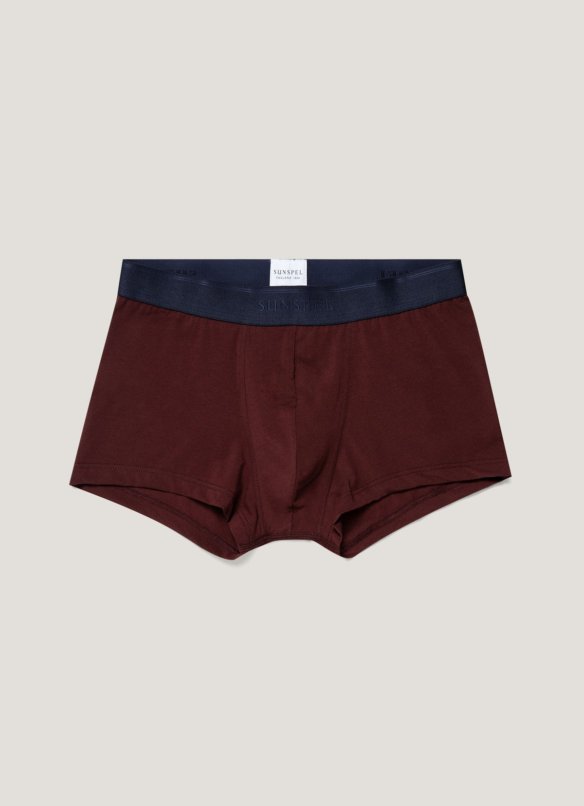 Mens Stretch Cotton Trunks In Maroon Mtru4615 Rdeg
