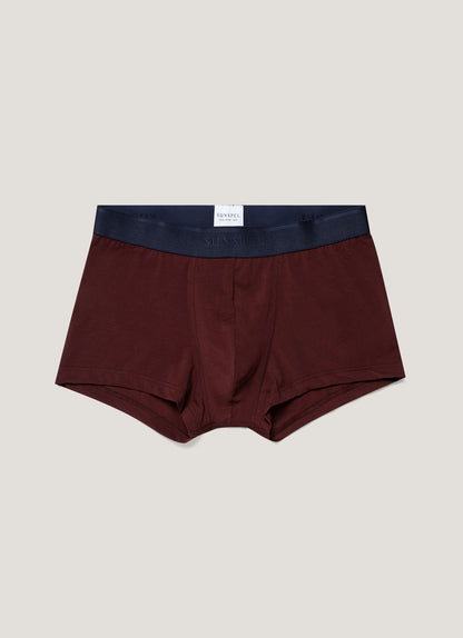 Mens Stretch Cotton Trunks In Maroon Mtru4615 Rdeg