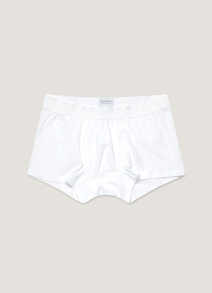 Mens Superfine Cotton Trunks In White