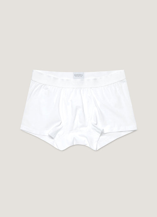 Mens Superfine Cotton Trunks In White