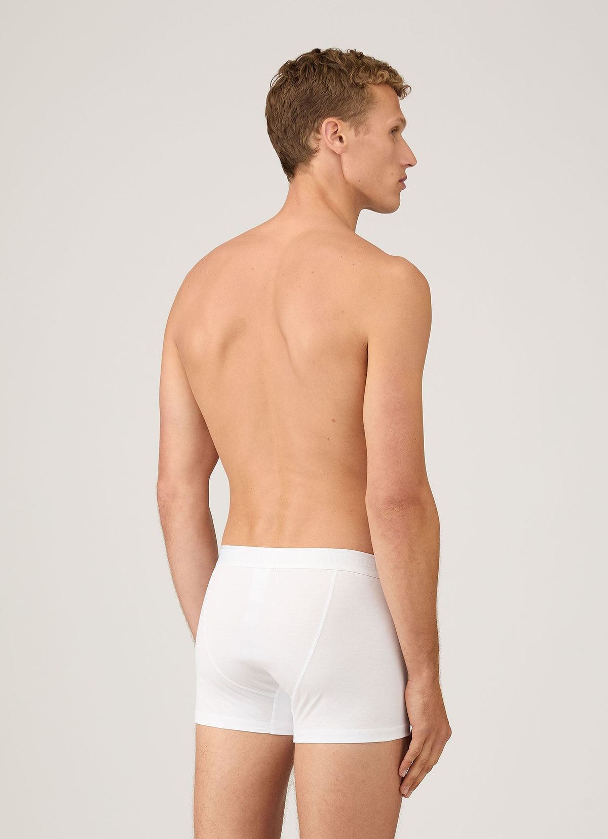 Mens Superfine Cotton Trunks In White