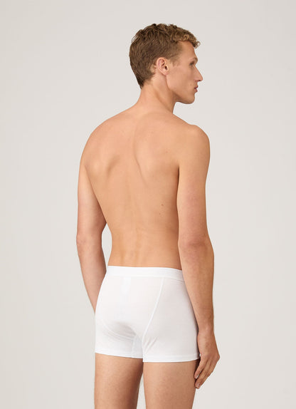 Mens Superfine Cotton Trunks In White