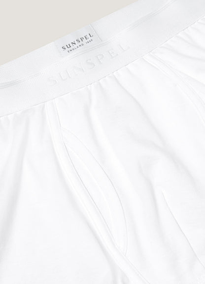 Mens Superfine Cotton Trunks In White