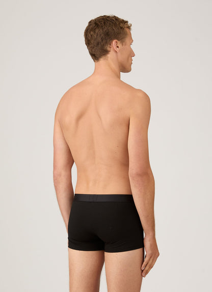 Mens Tencel Trunks In Black Mtru4621 Bkaa
