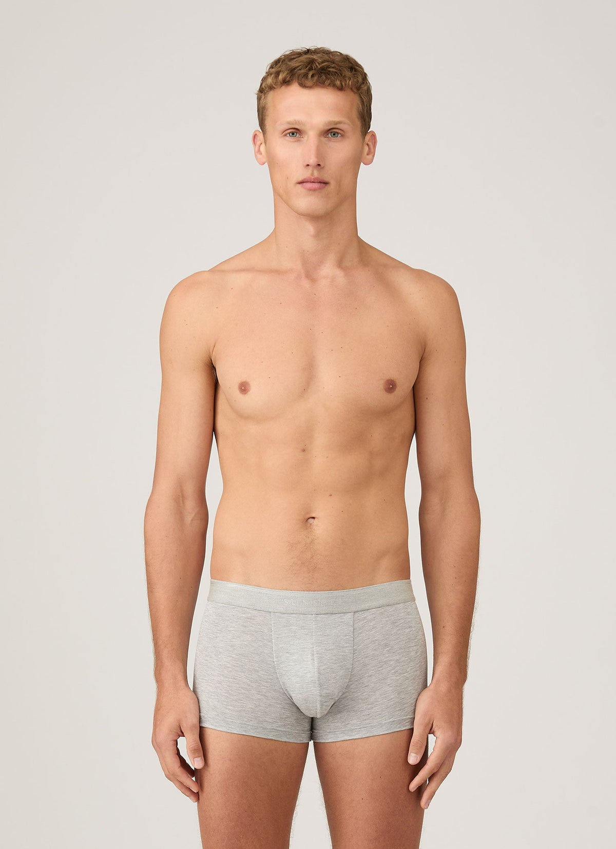 Mens Tencel Trunks In Grey Melange Mtru4621 Gyaa