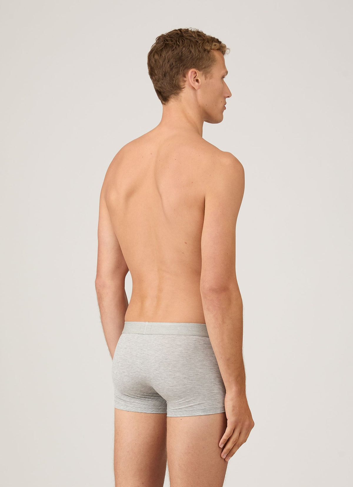 Mens Tencel Trunks In Grey Melange Mtru4621 Gyaa