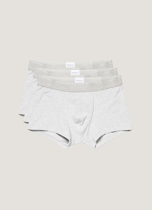 Mens Multipack Stretch Cotton Trunks In Grey Melange Packm46 Gyaa