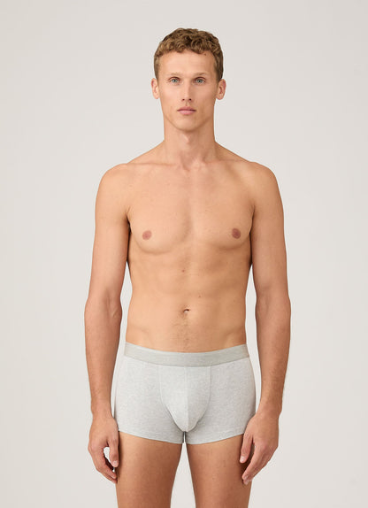 Mens Multipack Stretch Cotton Trunks In Grey Melange Packm46 Gyaa