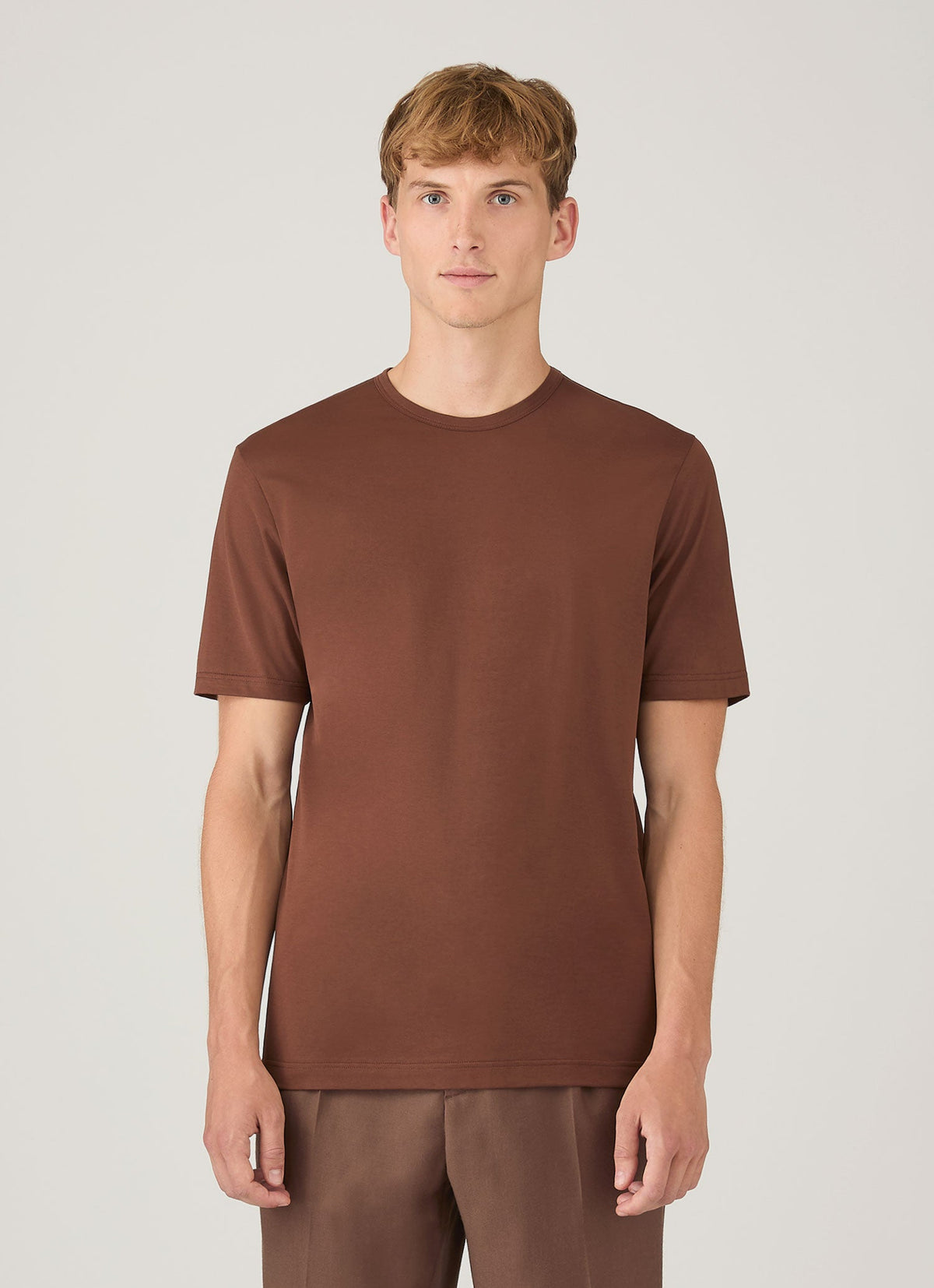 Mens Classic Tshirt In Conker Brown Mtsh0001 Brgl