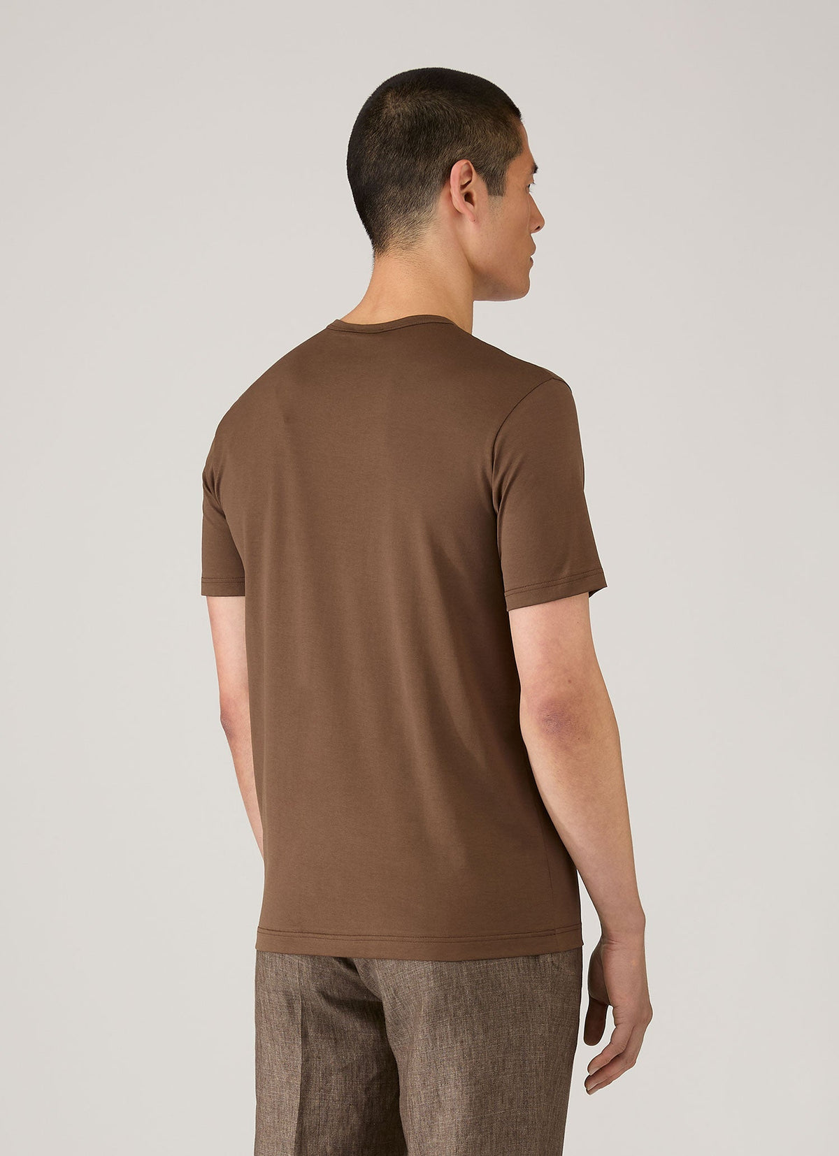 Mens Classic Tshirt In Dark Walnut Mtsh0001 Brgw