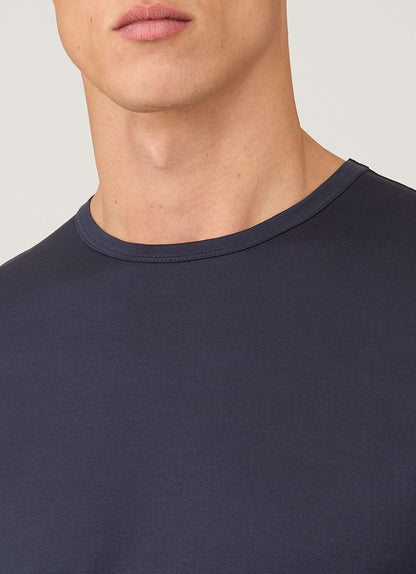 Short Sleeve Crew Neck T Shirt Navy