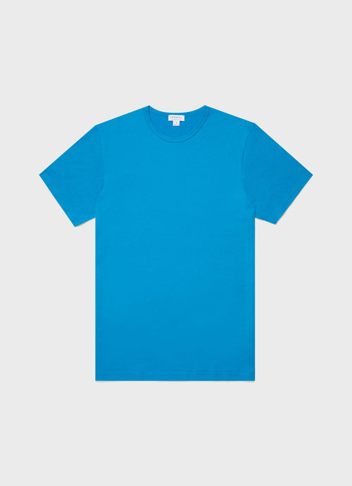 Men S Ss Crew Neck T Shirt In Turquoise Mtsh0001 Burx