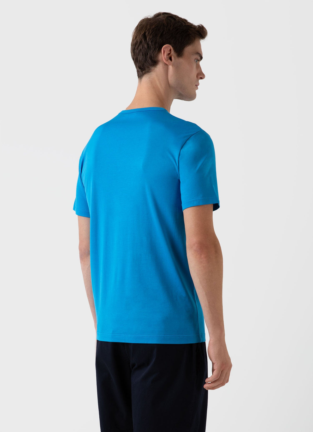 Men S Ss Crew Neck T Shirt In Turquoise Mtsh0001 Burx