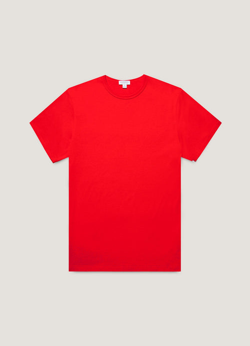 Mens Classic Tshirt In Bright Red Mtsh0001 Rdem