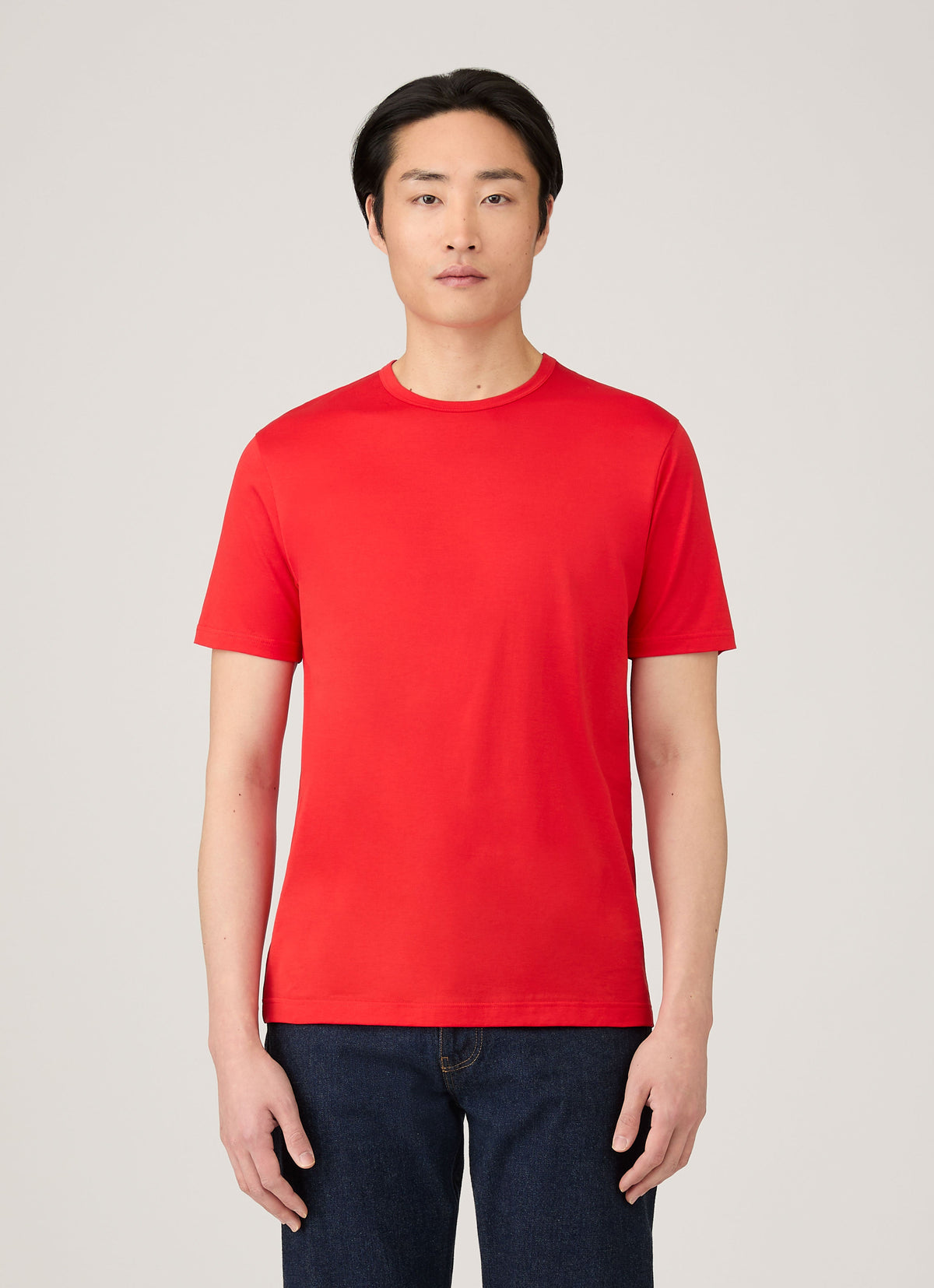 Mens Classic Tshirt In Bright Red Mtsh0001 Rdem