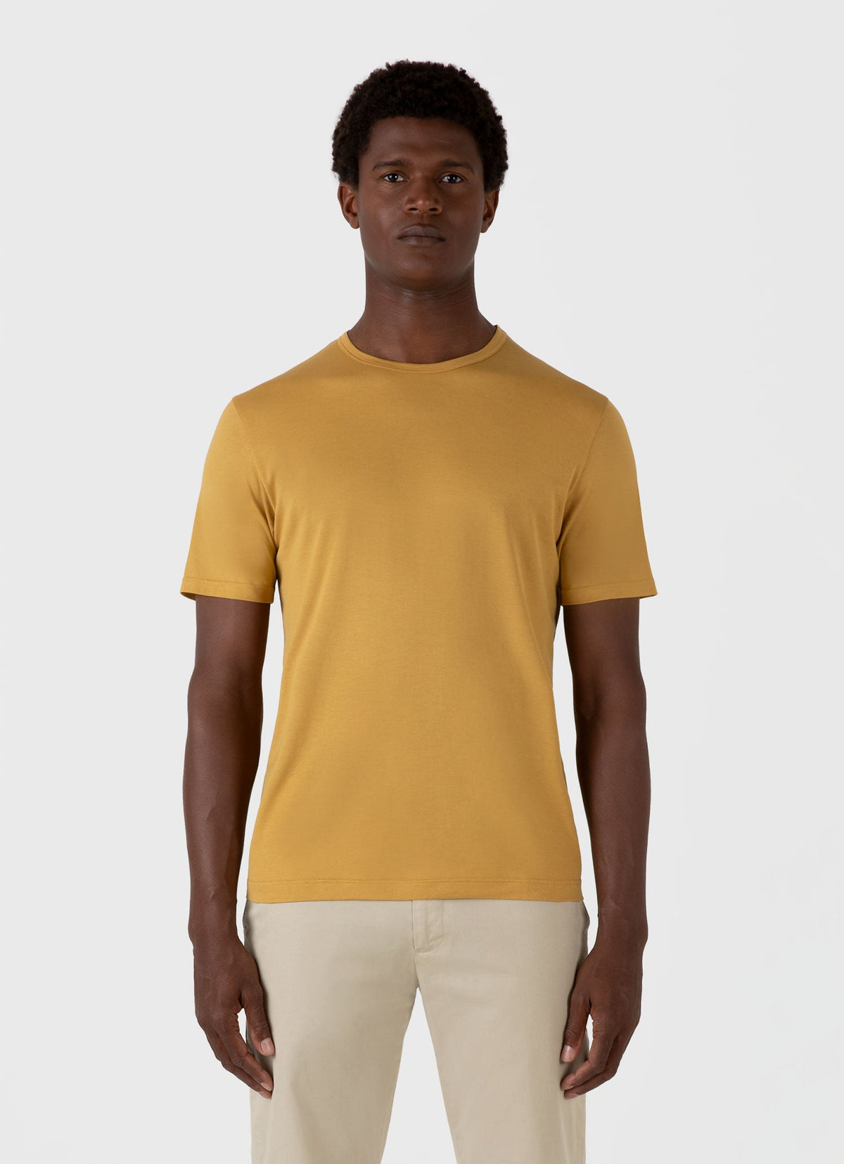 Mens Classic Tshirt In Mustard Mtsh0001 Ylbe