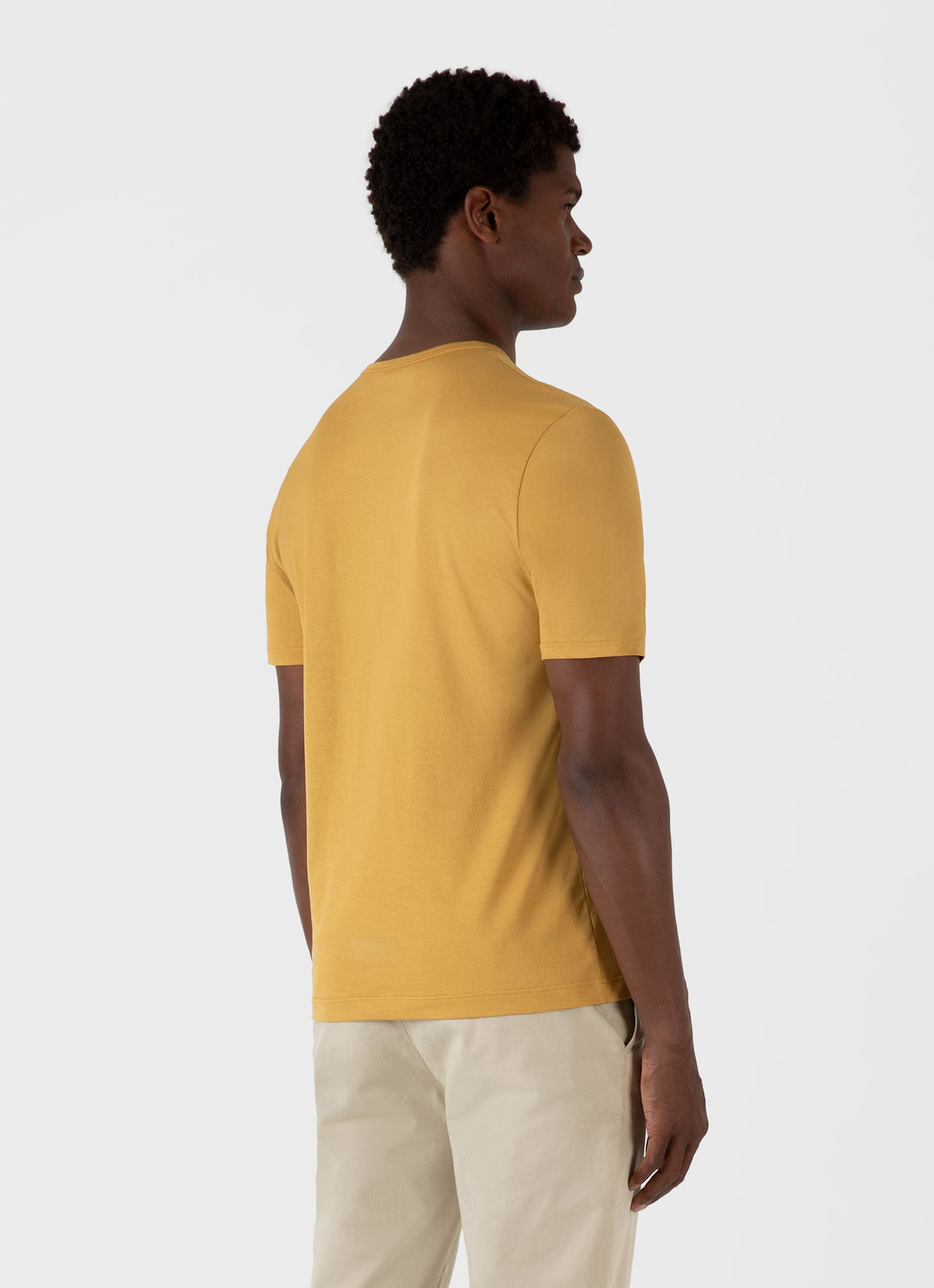 Mens Classic Tshirt In Mustard Mtsh0001 Ylbe