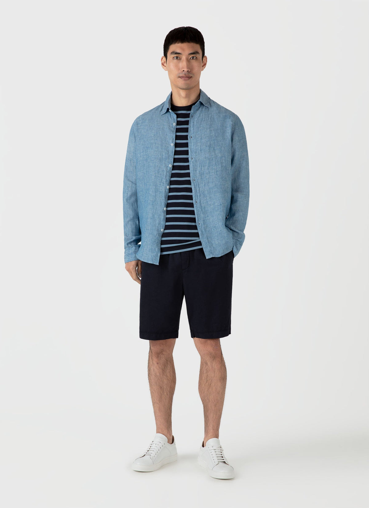 Mens Classic Tshirt In Navy Como Blue Mtsh0001Brs Stmt