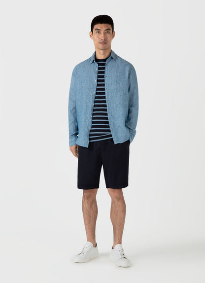 Mens Classic Tshirt In Navy Como Blue Mtsh0001Brs Stmt