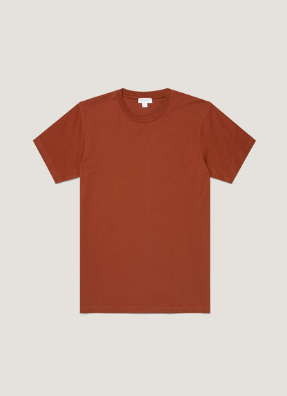 Mens Riviera Midweight Tshirt In Rust Mtsh0007R Brgp