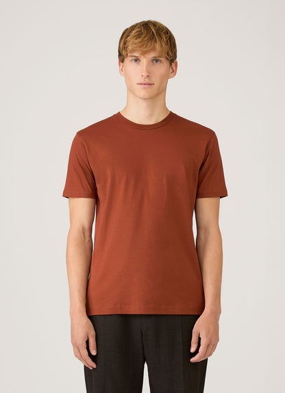 Mens Riviera Midweight Tshirt In Rust Mtsh0007R Brgp