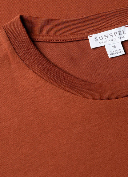 Mens Riviera Midweight Tshirt In Rust Mtsh0007R Brgp