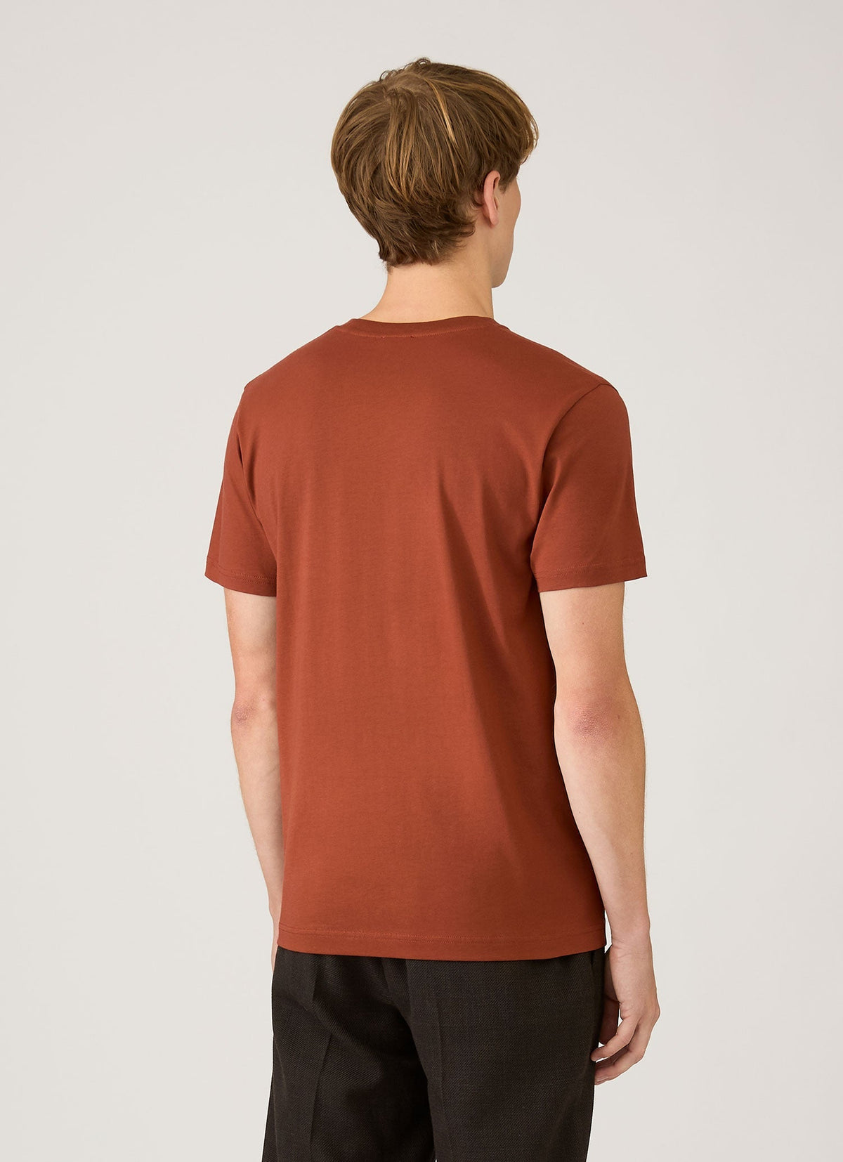 Mens Riviera Midweight Tshirt In Rust Mtsh0007R Brgp