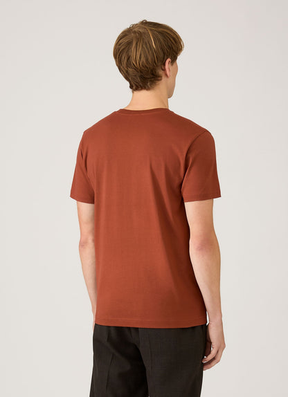 Mens Riviera Midweight Tshirt In Rust Mtsh0007R Brgp
