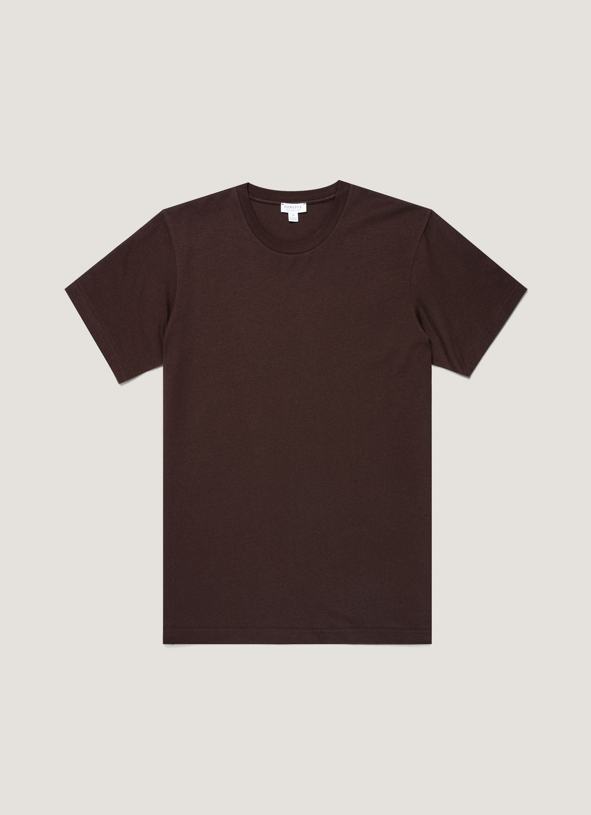 Mens Riviera Midweight Tshirt In Dark Chocolate Mtsh0007R Brgs