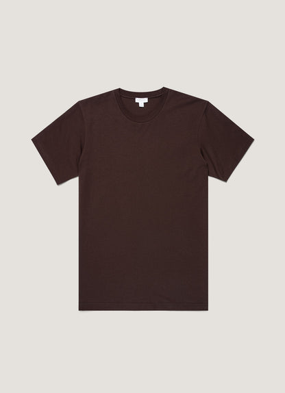 Mens Riviera Midweight Tshirt In Dark Chocolate Mtsh0007R Brgs