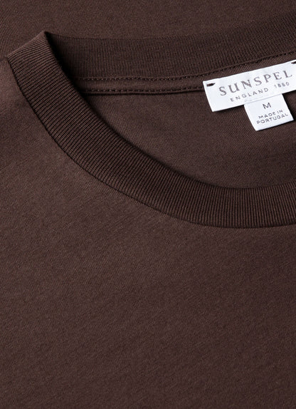 Mens Riviera Midweight Tshirt In Dark Chocolate Mtsh0007R Brgs