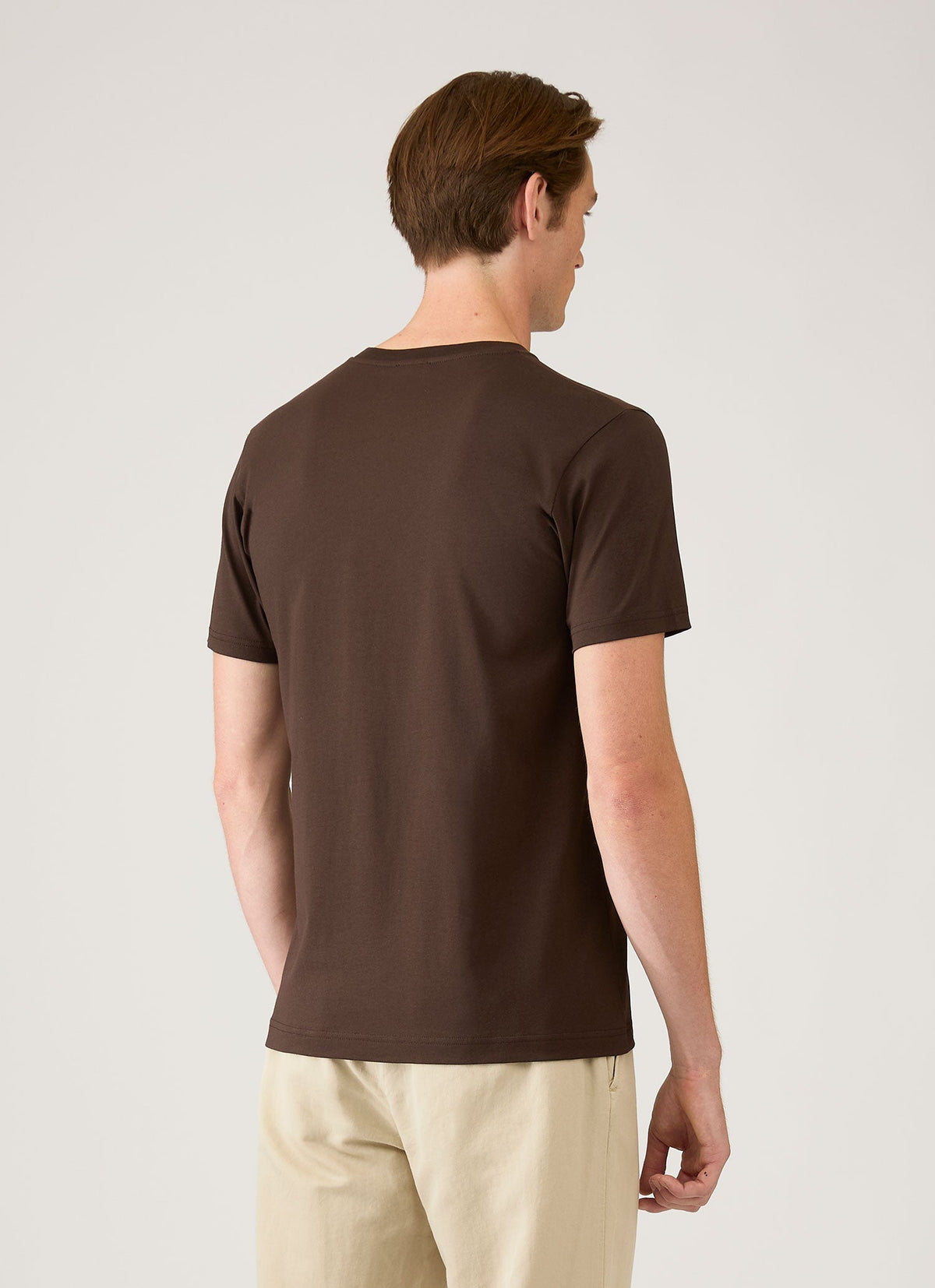 Mens Riviera Midweight Tshirt In Dark Chocolate Mtsh0007R Brgs