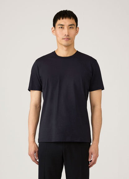 Mens Riviera Midweight Tshirt In Midnight Navy Mtsh0007R Buvn