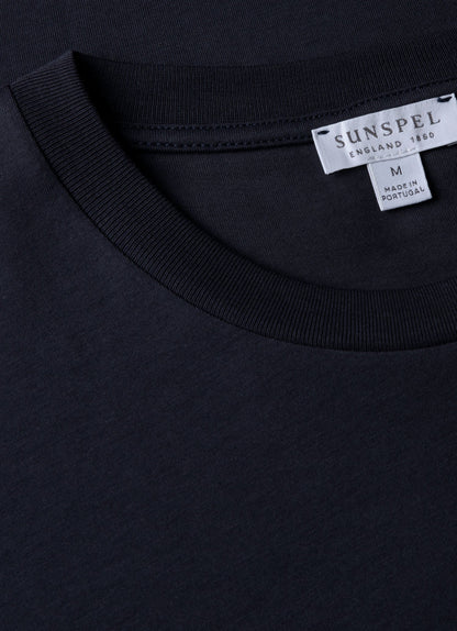 Mens Riviera Midweight Tshirt In Midnight Navy Mtsh0007R Buvn