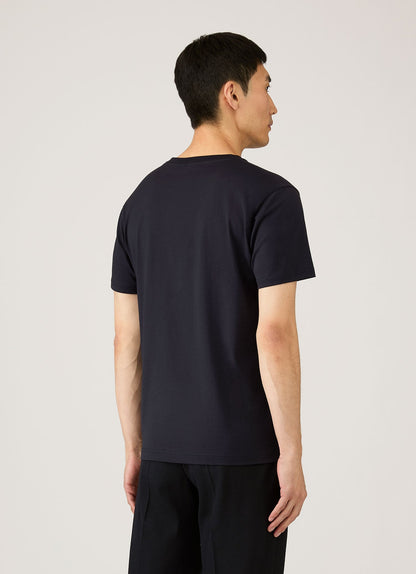 Mens Riviera Midweight Tshirt In Midnight Navy Mtsh0007R Buvn